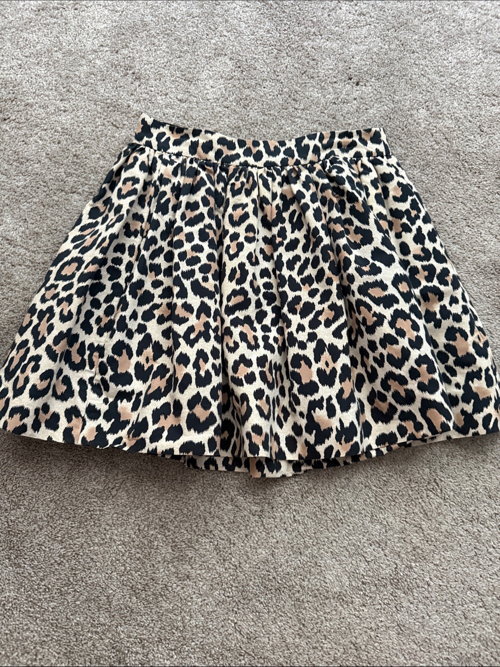 kate spade Leopard Print Circle Skirt - Black & Tan